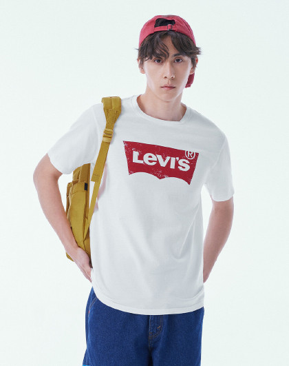 levis李维斯logo tee系列男女同款印花t恤