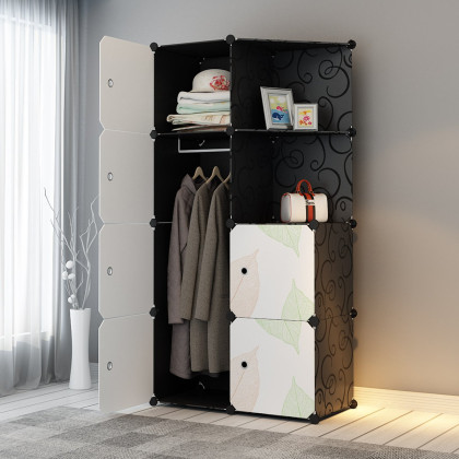 加深款单人衣柜简约现代经济型组装实木板式宿舍省空间简易塑料收纳