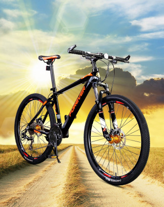 f0rever自行车33速铝合金车架高配山地车