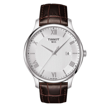 天梭俊雅系列石英皮带男士手表t0636101603800