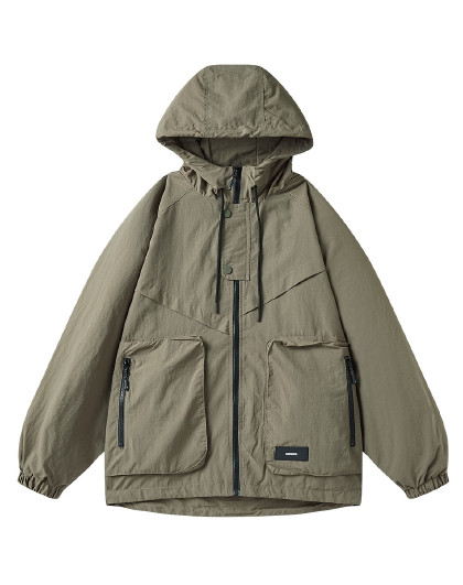 【男女同款】运动外套春季防泼水防静电梭织加绒外套连帽外套