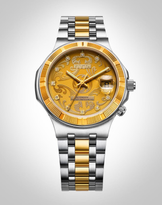 飞亚达金佛表18k黄金瑞士机芯男表