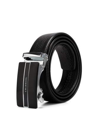 夏利豪男士牛皮自动扣皮带