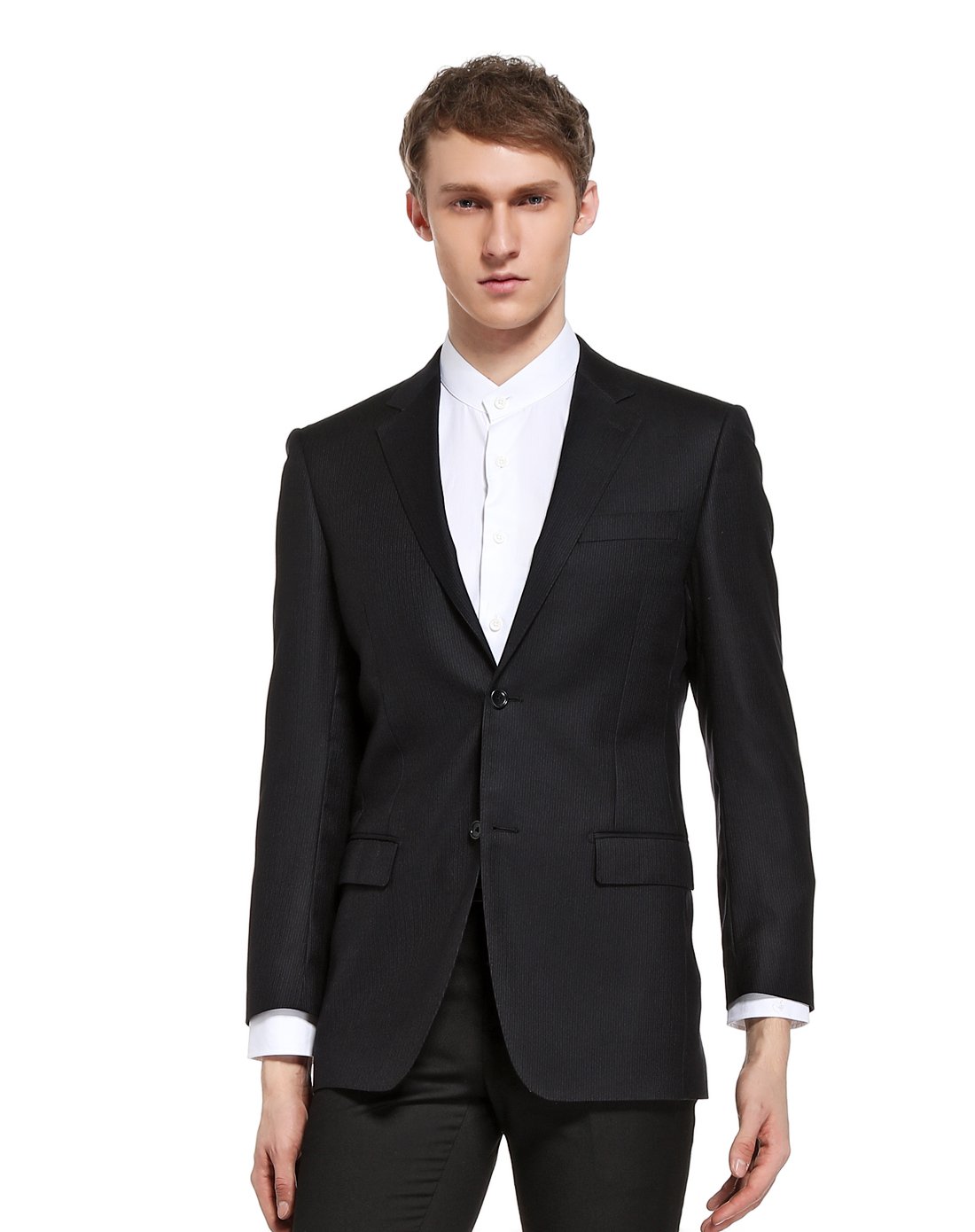 商务正装两粒扣羊毛西服