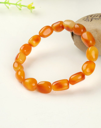 marywindsor焦糖色琥珀蜜蜡随形手串约11g附证书