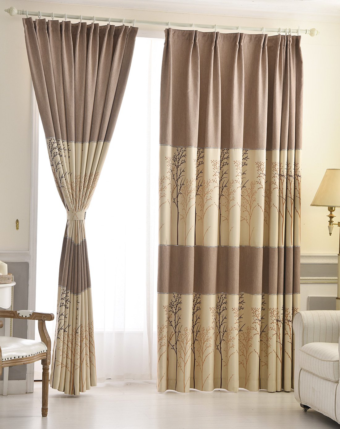 发财树窗帘15262片挂钩