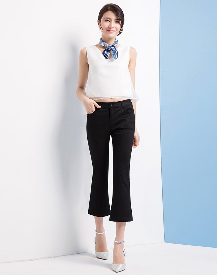 梦舒雅时尚九分喇叭裤