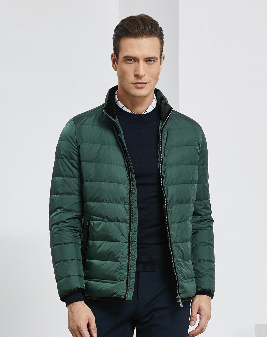 杰克斯男装冬季时尚百搭轻便简装保暖男士羽绒服男