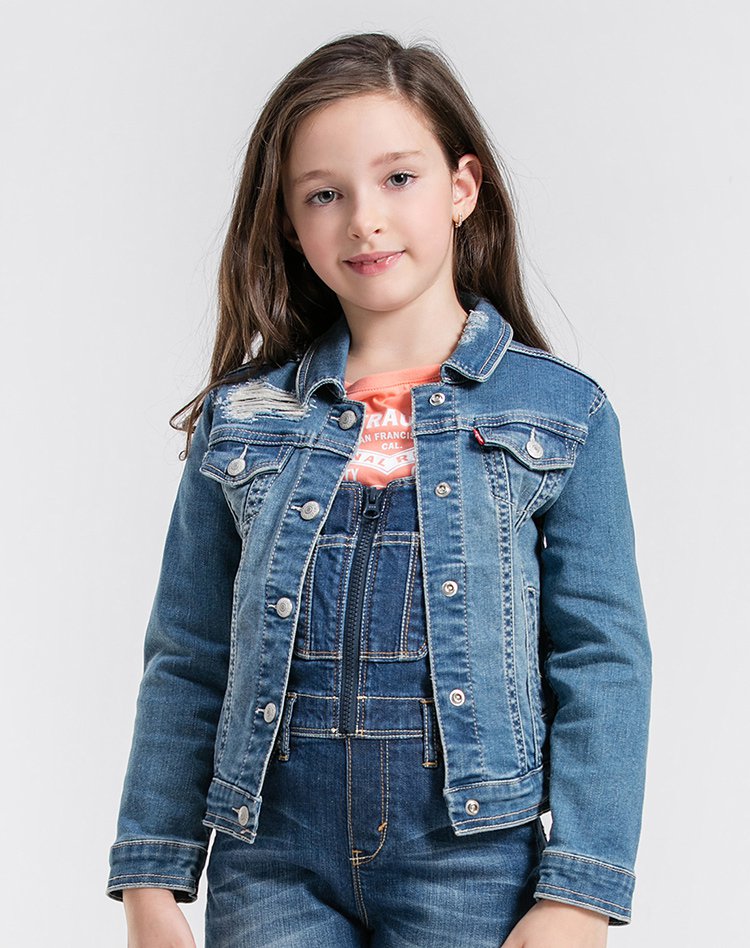 levis李维斯童装女童牛仔夹克