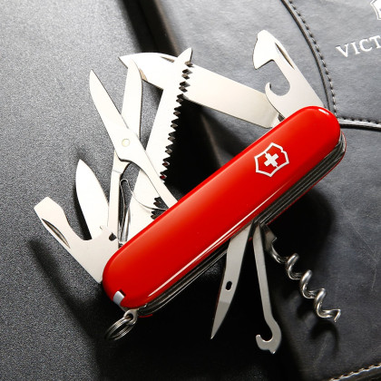 victorinox维氏瑞士军刀91mm 猎人红色 户外多功能瑞士刀 迷你便携