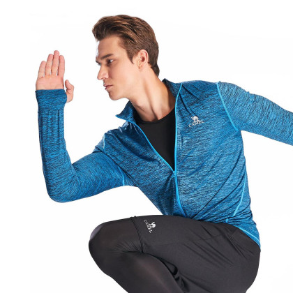 骆驼运动男式外套春夏立领短款针织休闲跑步情侣运动开衫外套男