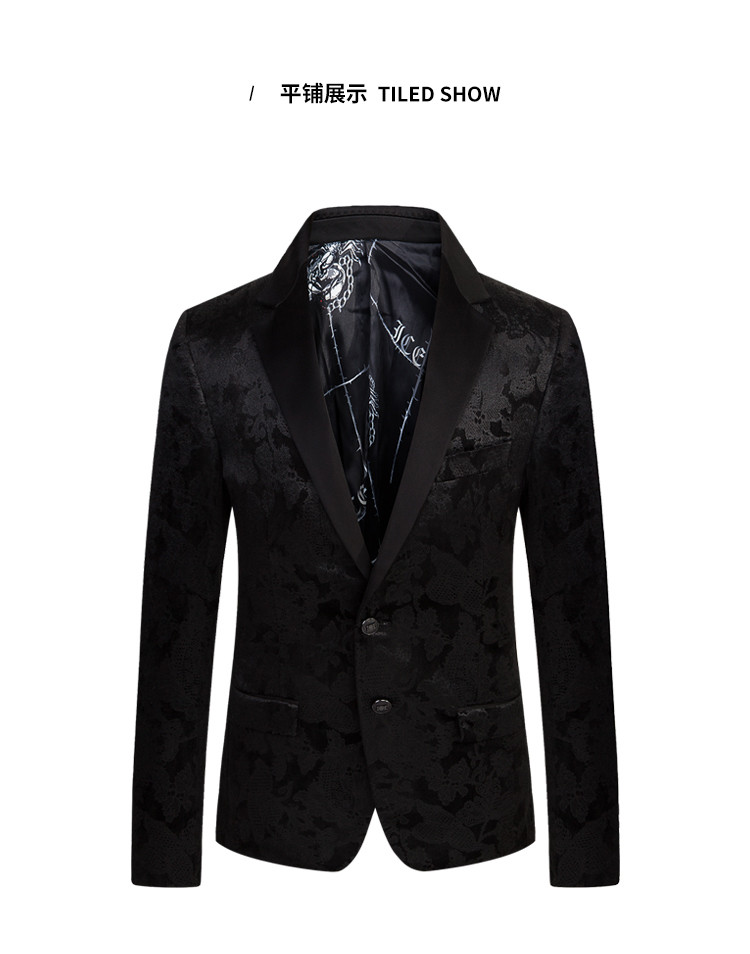 时尚暗纹休闲西装