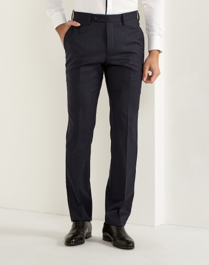 卡尔丹顿 男款羊毛涤纶商务直筒宽松男士西裤