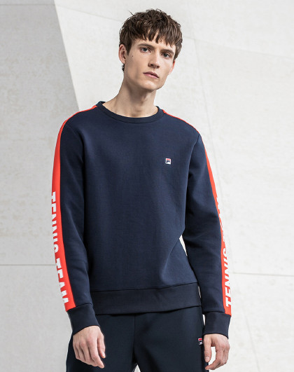 斐乐男装春季新品男士卫衣舒适透气时尚套头运动卫衣男