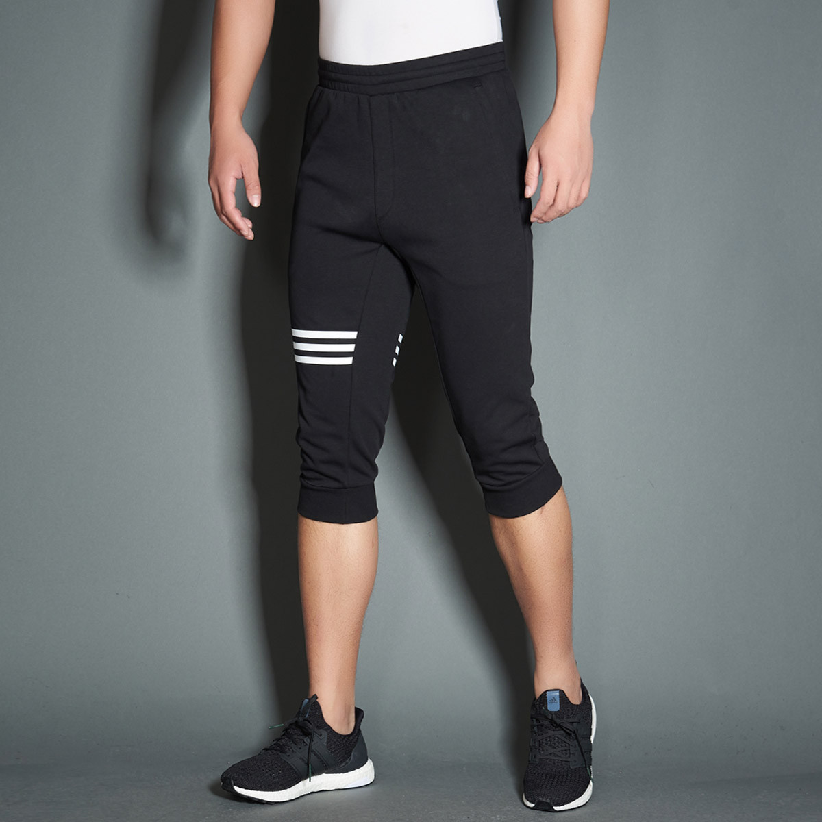 训练aipnt34dk皮筋低腰男款七分裤男士运动裤