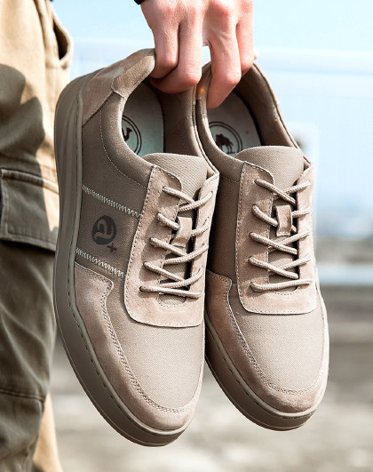 骆驼牌男鞋运动休闲鞋懒人一脚蹬男鞋透气舒适轻质健步鞋男网鞋男