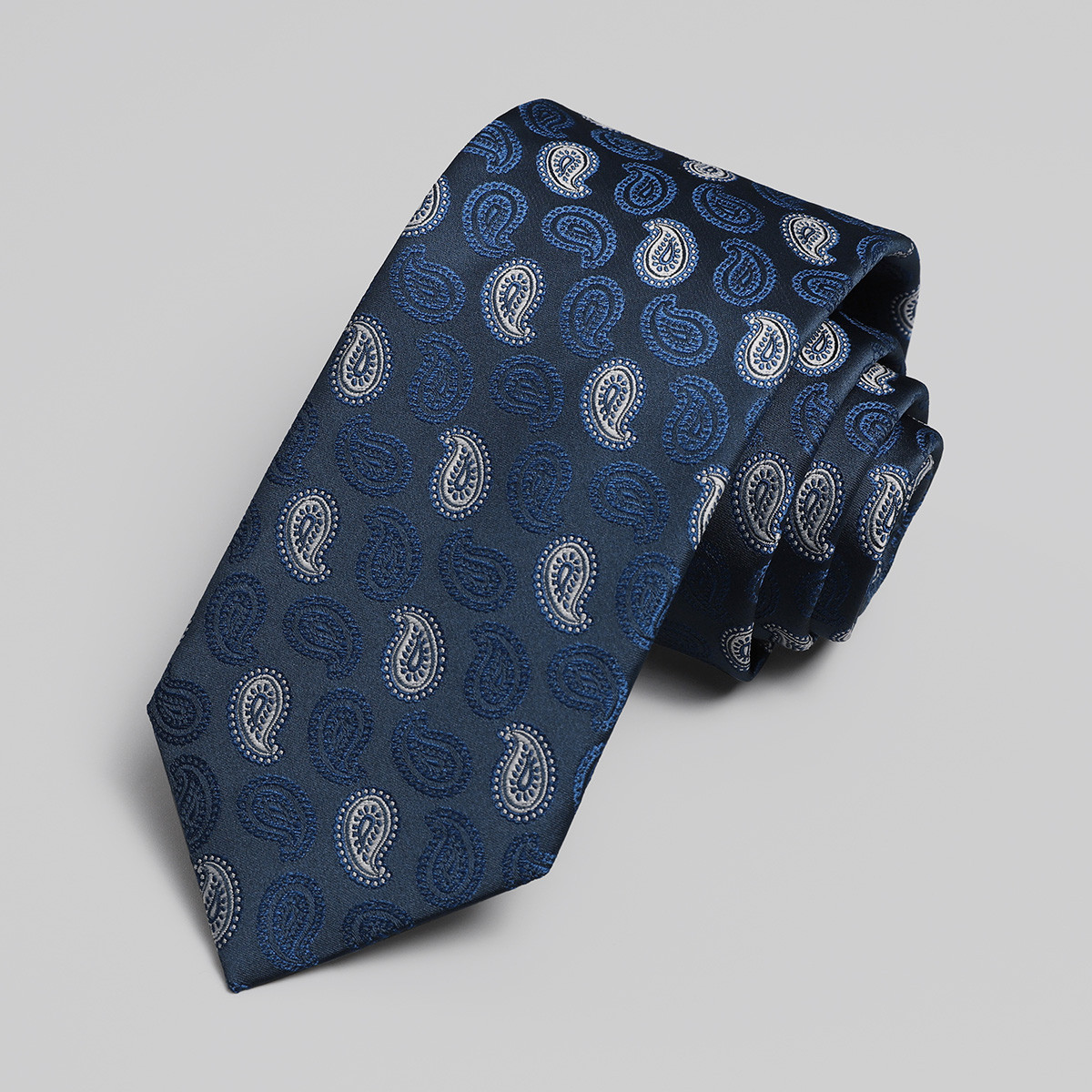 22春夏新款进口精致腰果花花纹色织男士领带