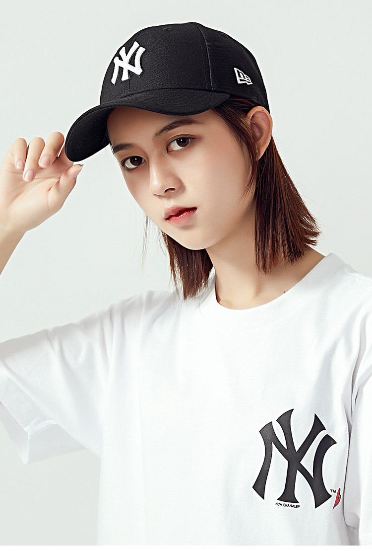 春秋明星同款mlb ny经典大标可调节弯檐帽棒球帽