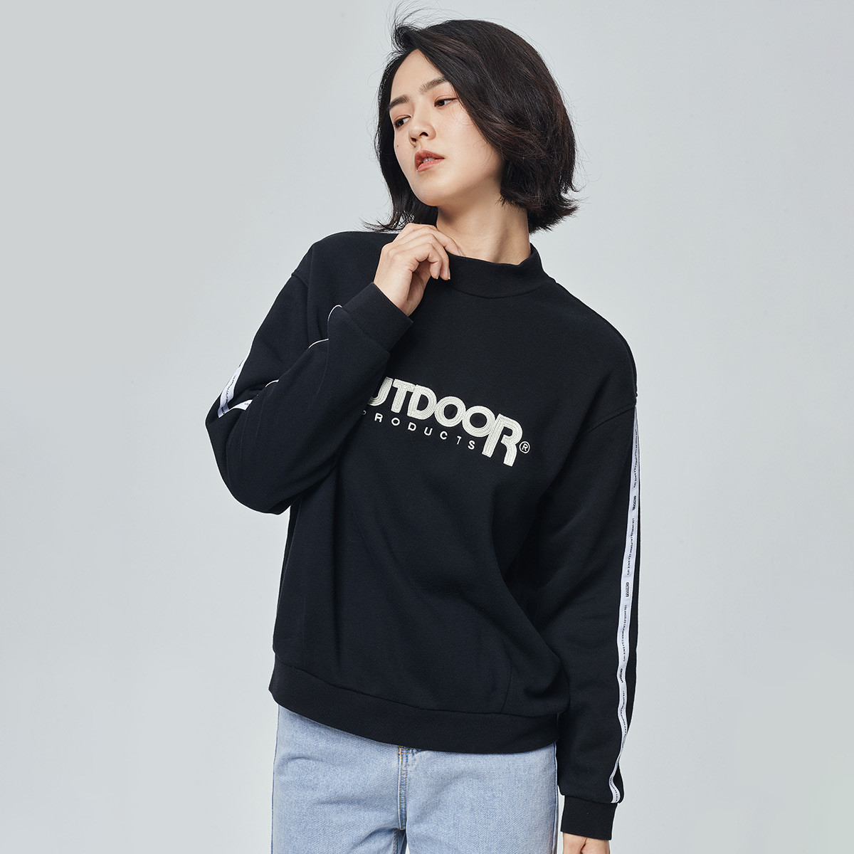 outdoor秋冬保暖女款加绒套头卫衣