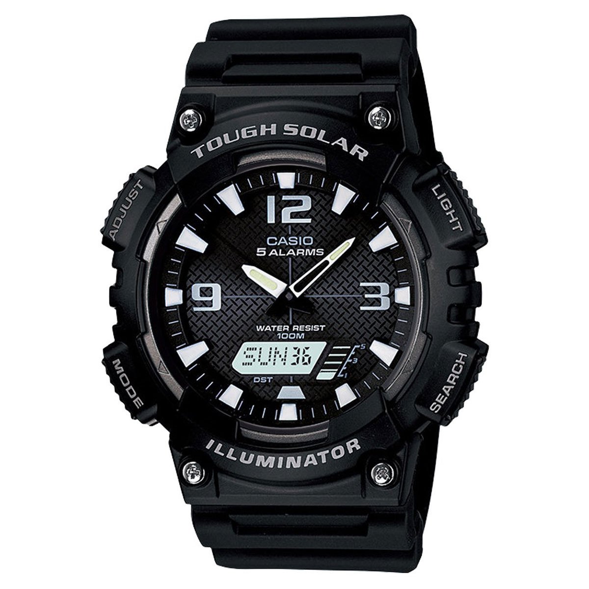 卡西欧指针系列男表 太阳能手表腕表aq-s810w-1a