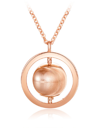 tsl谢瑞麟彩金玲珑珠系列18k金项链女玫瑰金锁骨套链