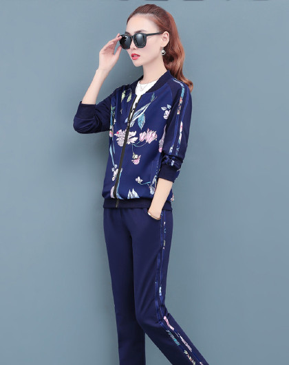 bage 秋季休闲运动女套装时尚显瘦三件套跑步女运动服 179 唯品会 有0