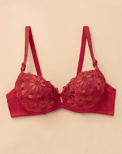 绣花性感调整型无痕上托聚拢女士内衣文胸