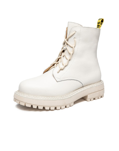 马克华菲女士马丁靴加绒女短靴真羊毛皮毛一体雪地靴女士棉鞋大码女鞋