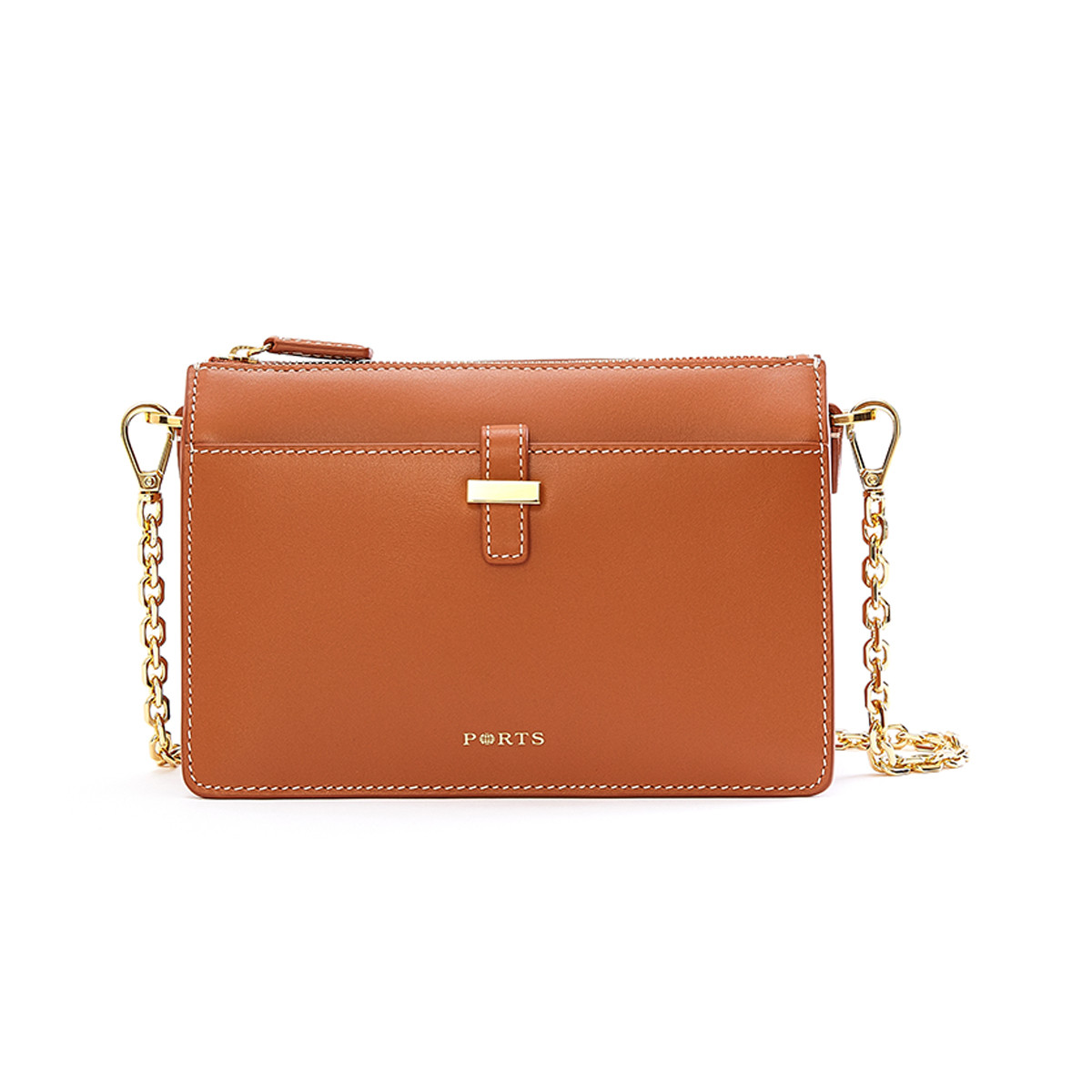 宝姿女包简约商务风链条单肩包