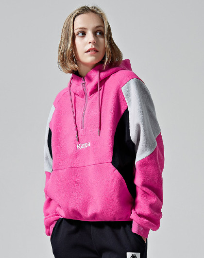 卡帕kappa 运动百搭 女款大logo套头卫衣