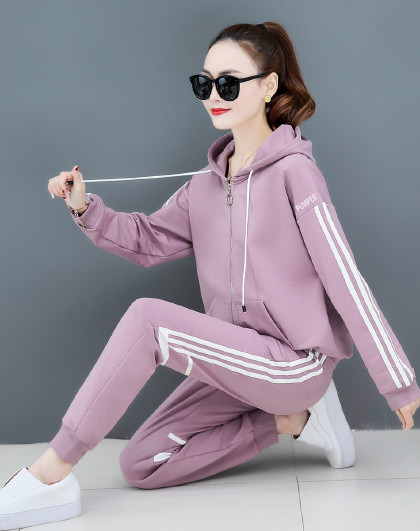 女士套装运动衣服春秋 上新 女款运动休闲两件套