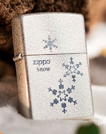 zippo打火机美国正版之宝 雪花三朵-防风煤油打火机