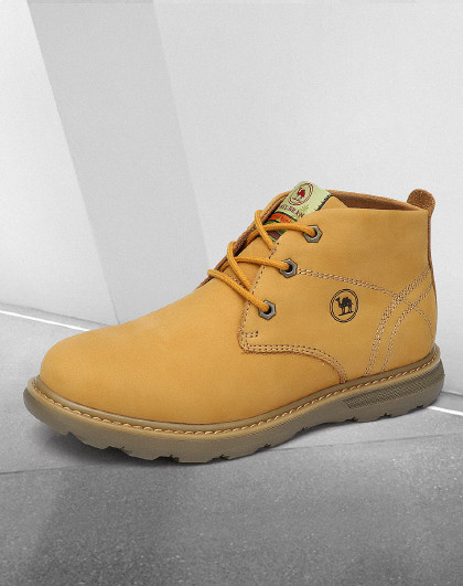 骆驼牌男鞋2021新款工装靴户外休闲高帮工装鞋马丁靴男沙漠靴