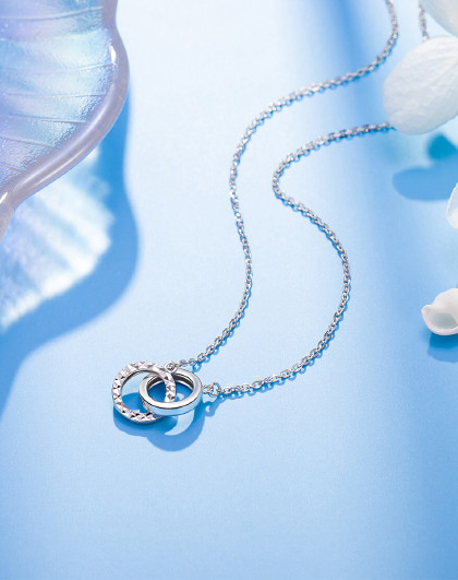 【2020新款】老庙pt950铂金项链少女心蝴蝶结白金套链