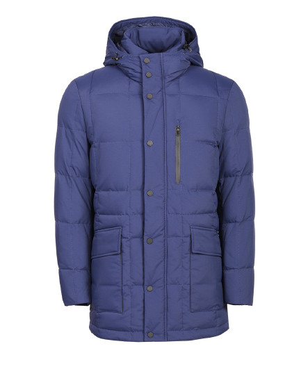 锦纶商务休闲翻领羽绒服男