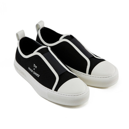 欧时力集团男鞋春秋装休闲黑白撞色字母低帮鞋板鞋