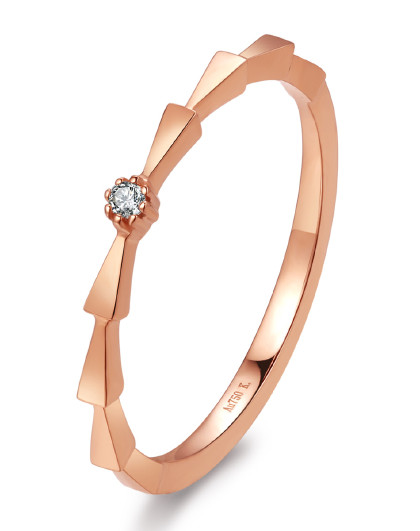 黛慕妮 18k金戒指玫瑰金戒指