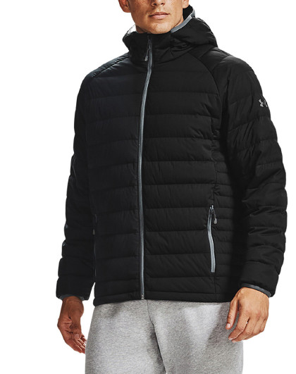 安德玛ua sportstyle男子保暖中长款羽绒服连帽外套