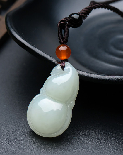 老庙和田玉精致福禄双增葫芦挂件吊坠