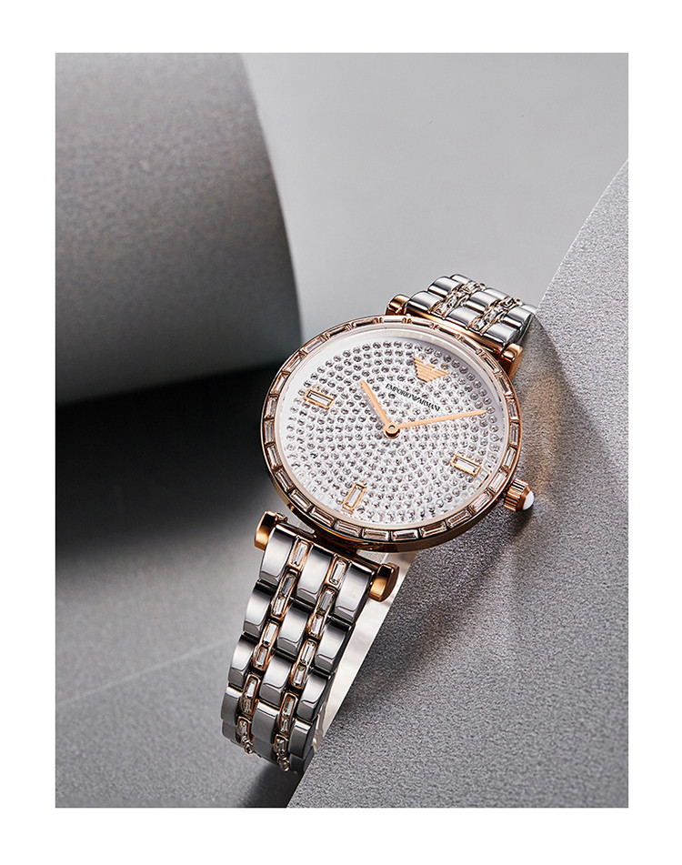 【官方主推】阿玛尼手表女满天星满钻气质轻奢名牌石英钢带女表