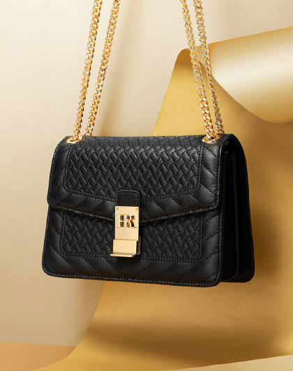 【惠购秒杀 售完不补】hr个性潮流菱格链条小包单肩斜挎女包