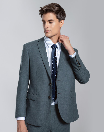 春季男士羊毛舒适时尚莫兰迪色商务正装西装外套