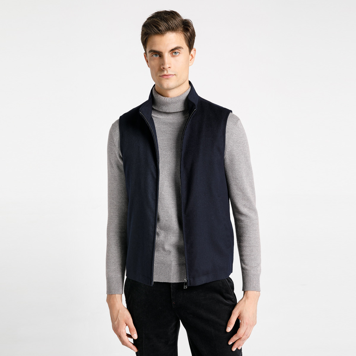 【山羊绒】经典款纯色保暖羊绒男士马甲背心