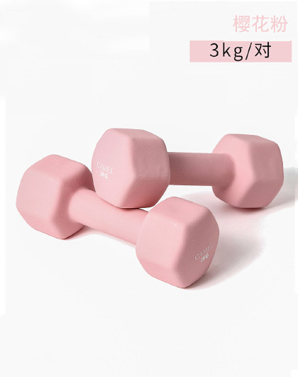哑铃浸塑磨砂家用小哑铃跳操儿童女士训练亚玲体育用品