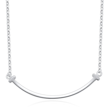 pt950铂金项链微笑笑脸铂金套链白金项链o字链