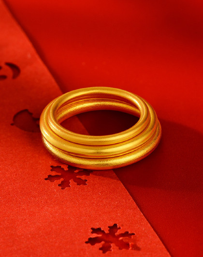 足金戒指古法金戒指黄金戒指环精品