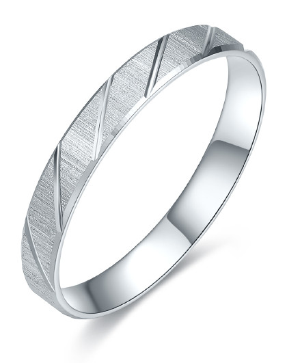 pt950铂金戒指简约素戒男女款白金戒指单只