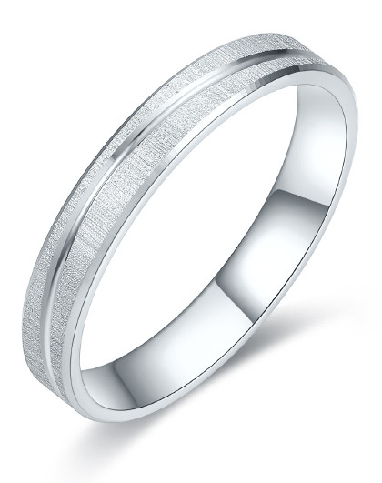 pt950铂金戒指素戒男女款白金戒指单只