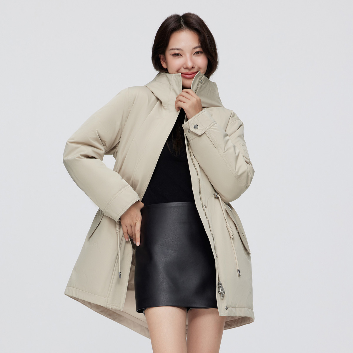 bosideng 波司登 派克服中长款连帽羽绒服 b20145508