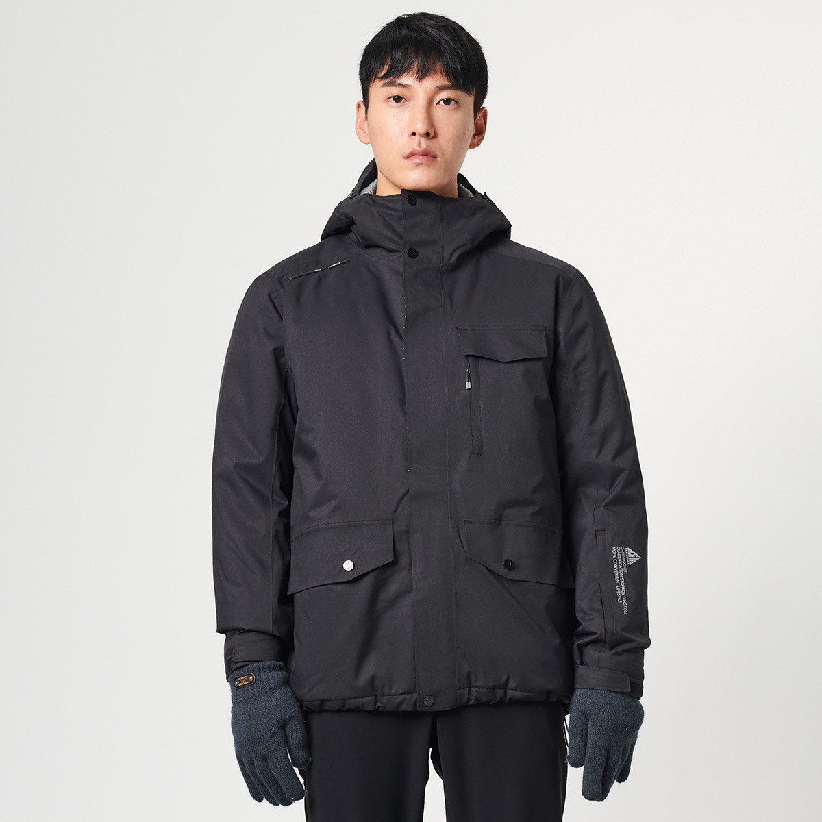 探路者 专柜同款 防风保暖 男款夹棉冲锋衣 单层无法拆卸